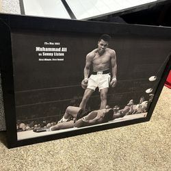 Large Muhammad Ali Framed Poster