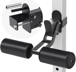 New Squat Rack Attachment Y-Shaped Dip Bar Attachment Nordic Hamstring Curl Attachment and Lever Arms for 2x2 or 3x3 Power Rack with 1" Hole Power Cag