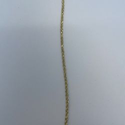 14K Gold Rope Bracelet New
