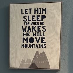 Wood framed Canvas print Baby room decor