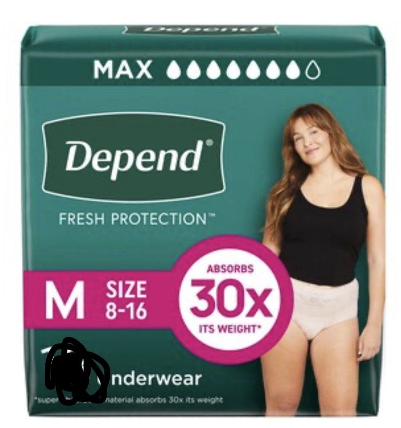 76 (2 Packs Of 38) Depend Underwear Women’s Medium