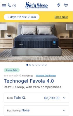 Sit’ N Sleep Electric Bed Frame and Mattress