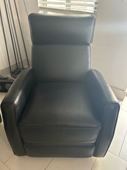 black leather reclining chair