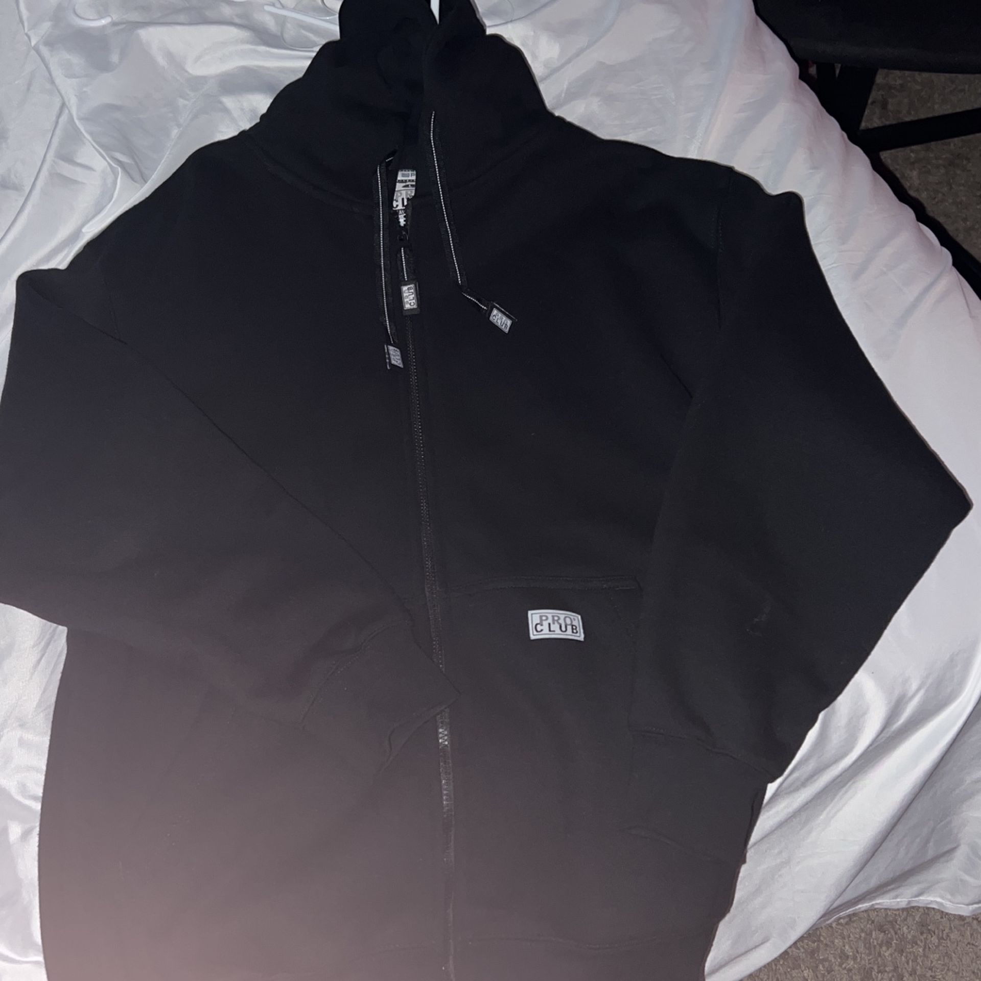 black pro club zip up large