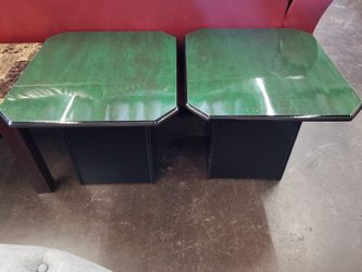 Black and emerald Green Top end tables