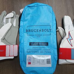 Bruce Bolt Premium Batting Gloves Size Small 7"-7  1/4"