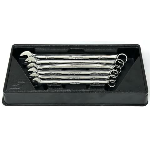 READ - 6pc Snap-on OEXM 12pt Metric Flank Dr 11-15mm + 17mm Combo Wrench Set