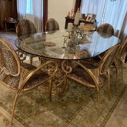 Dining Table-handcrafted 24k Gold Polished