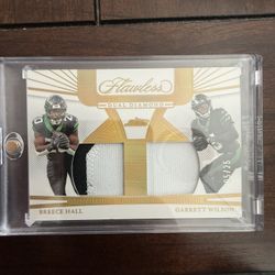 BREECE HALL GARRETT WILSON 2024 FLAWLESS DUAL DIAMOND PATCH /25 Q4060