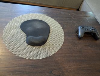 Black Mousepad With Wrist Rest Grip