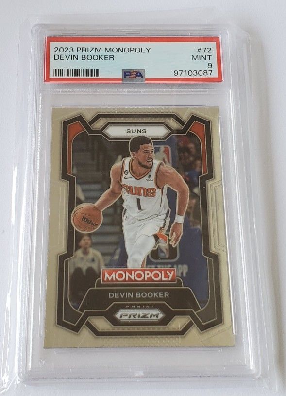 Psa Slab Graded 9 Devin Booker Prizm Monopoly 