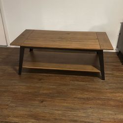 wooden coffee table