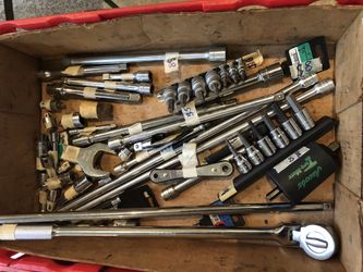 Various Craftsman Deep Sockets and wrenches.