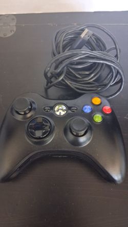 OEM Microsoft XBOX 360 PC Wired USB Black Controller With Breakaway Tested Works