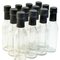 Clear Glass Woozy Bottles With Shrink Capsules