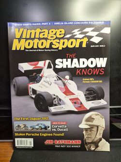 Vintage Motorsport Magazine - The Shadow Knows; May-June 2006, Excellent Condition.