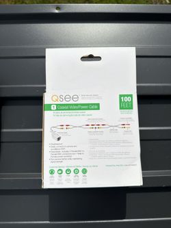 3x Q-See 100ft Security Camera Cables (Video+Power)