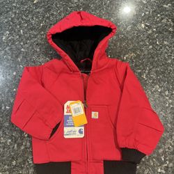 Boys Carhartt Canvas Insulated Hooded Active Jacket