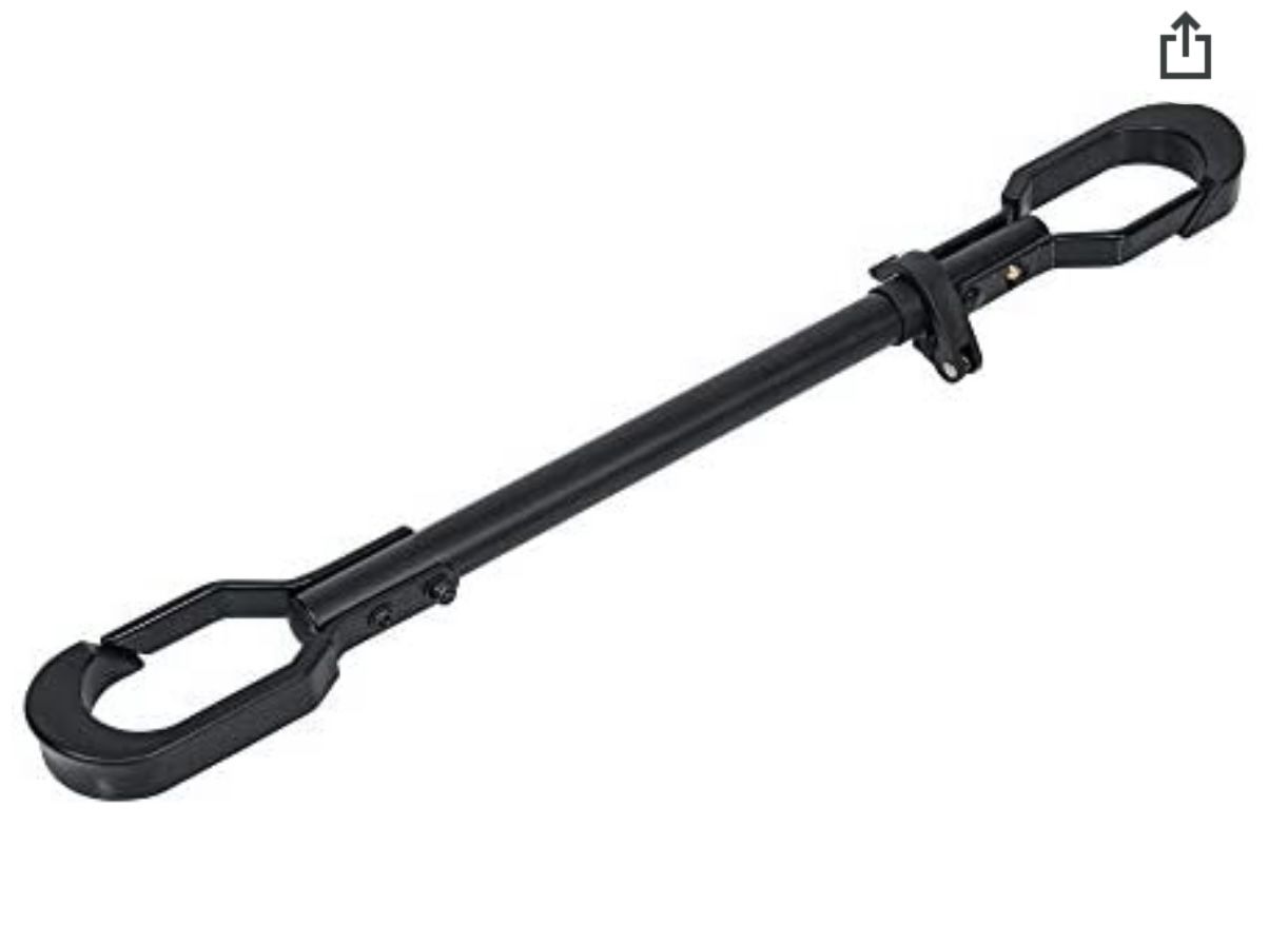 Sport Rack Universal Adjustable Bike Frame Adapter for Rack Storage Black Ends.