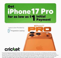 iPhone 17 Pro Max $1 down