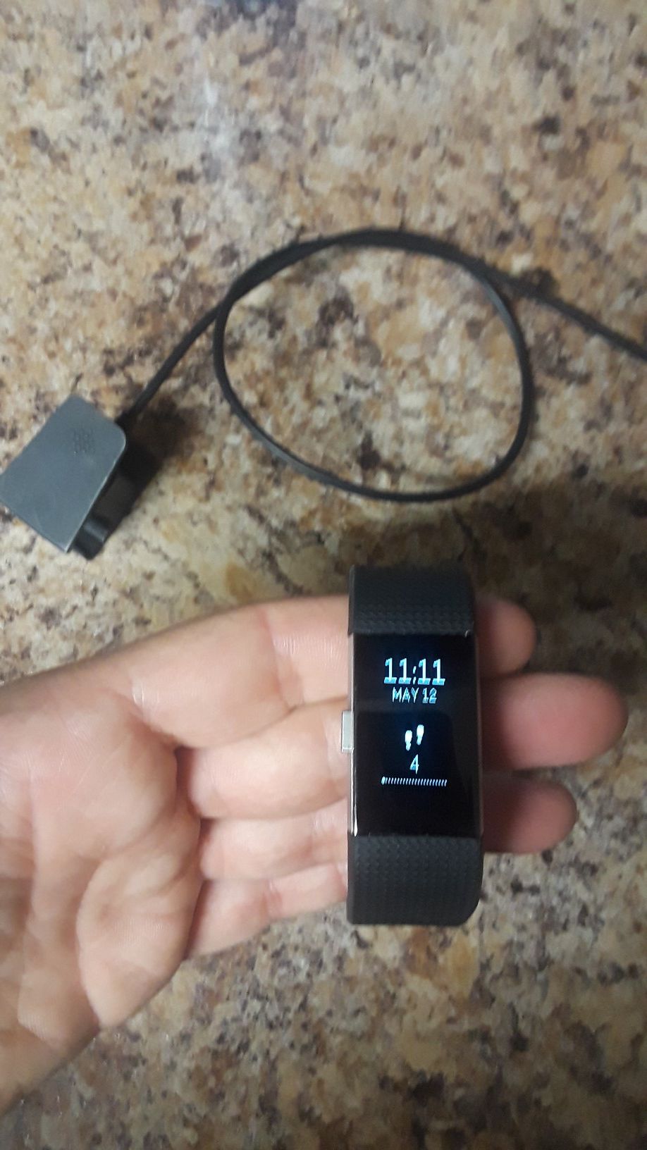 Fitbit Charge 2 Black Watch w/ Charging Cord