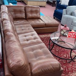 🇺🇸HUGE Blowout Furniture Sale! Brand New Faux Leather Sectional! $50 Down Takes It Home Today! 