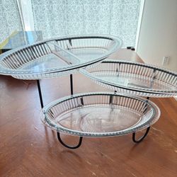 3-Tier Serving Tray Set with Stand