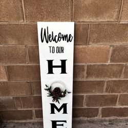 Wood Welcome Sign 