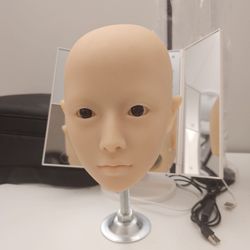 Silicone Practice Mannequin Head – For Makeup or Lash Training