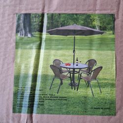 8' Brown Patio Umbrella NIB