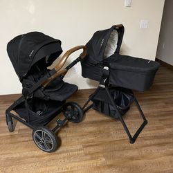 Nuna Mixx Next Stroller and Bassinet and Stend 
