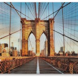 Cuadro Decorativo en Vidrio – Azul / Ámbar