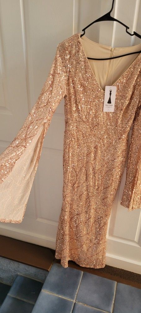Prom dress. Pink. Spangled