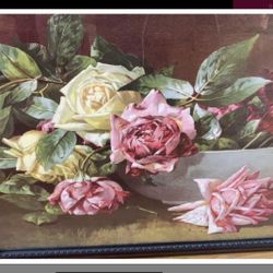 Victorian Roses Lithograph By Victorian Trading Co In New Condition