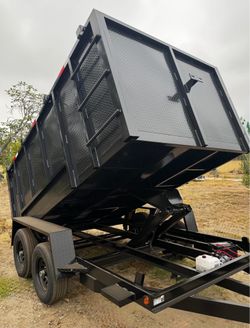 New 12ft Long SCISSOR LIFT Hydraulic Dump Trailer 💠