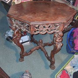Rococo Style Solid Wood Cherub Table 