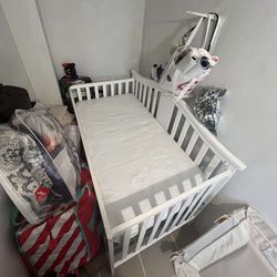 Baby Crib & New Mattress For 100$
