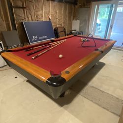 Pool Table Red