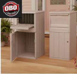 OBO-New Other Suncast 33.5-Gallon Capacity Package Delivery Box With Lock, Grey