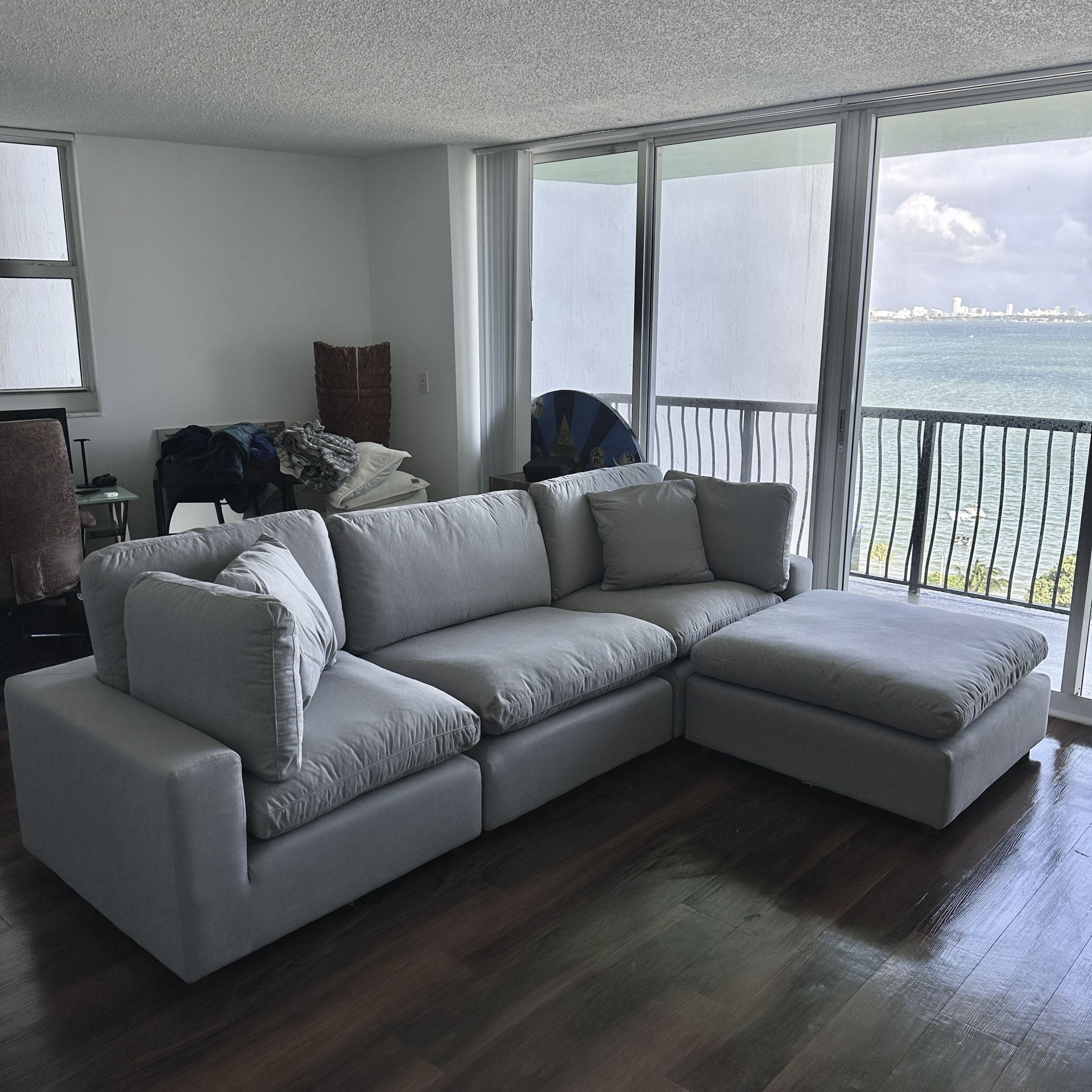 New Grey Sofa Cloud Couch Sectional