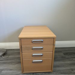 IKEA Galant Maple 4 Drawer Pedestal Cabinet