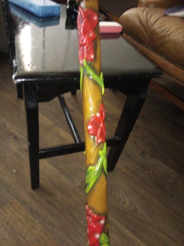 Hand Carved Wooden Cane
