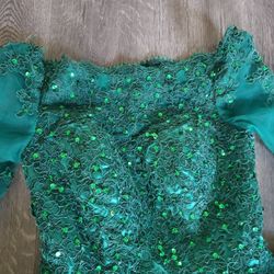 Formal.  Emerald.  Green. Gown. Dress