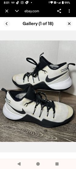 Nike Low-Top Basketball Sneakers White Black