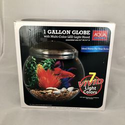 Aqua Culture 1-Gallon Globe Fish Bowl with LED Light Thumbnail