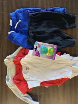 3-6months baby clothes and 2 pack pacifier