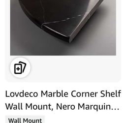 Marble corner shelf