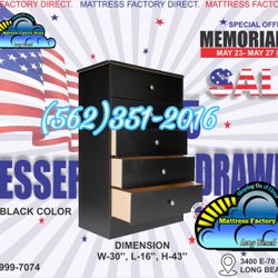 Five Drawer Black Dresser Chest Cajonera Comoda 