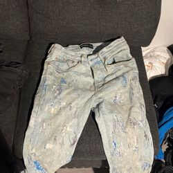 blue purple brand pants
