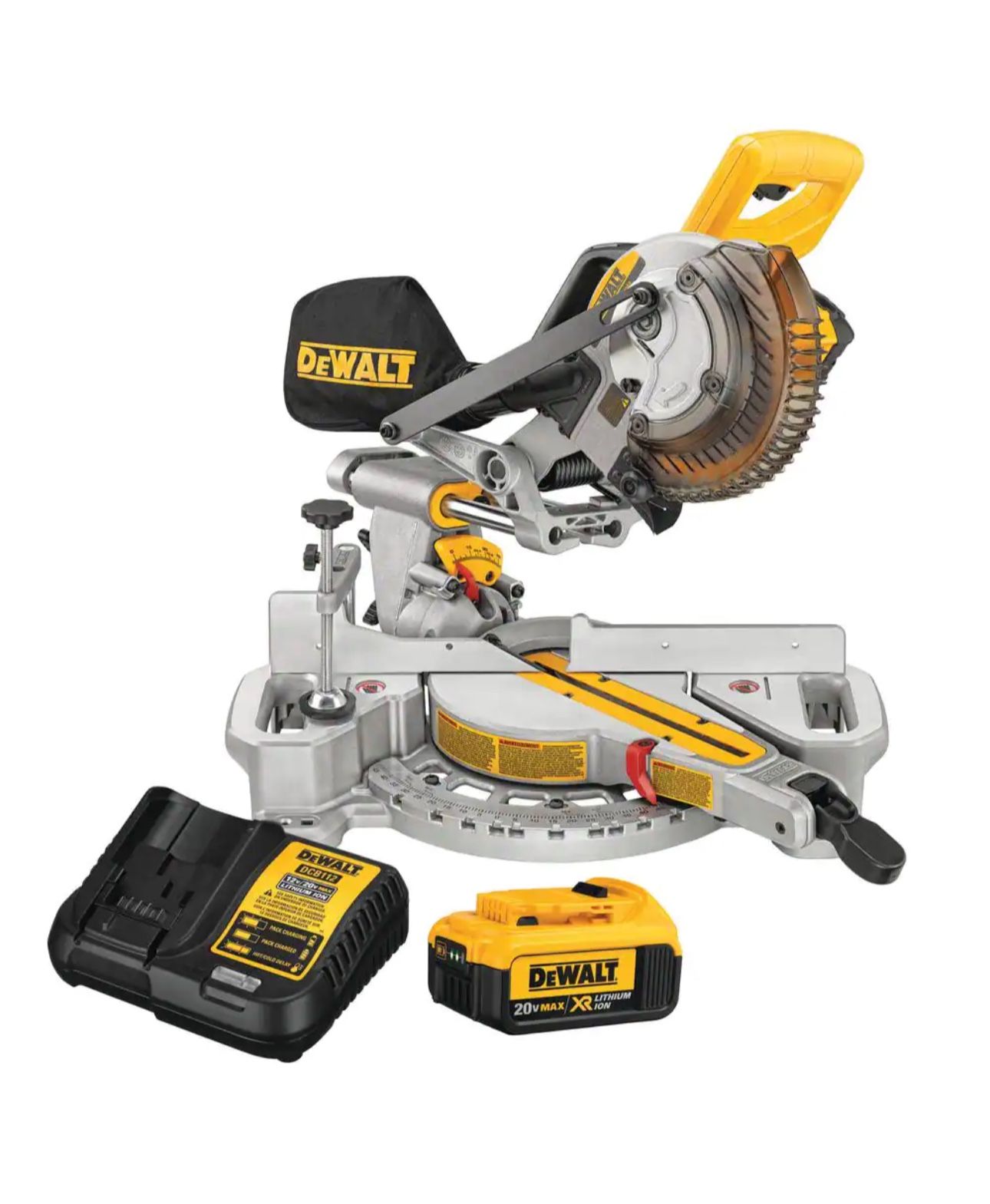 DEWALT 20V MAX Cordless 7-1/4 in. Sliding Miter Saw with (1) 20V Battery 4.0Ah